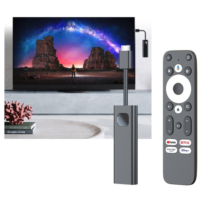 Leotec Android TV Box 4K Dongle GC216 con Google y Netflix Certificados, 16GB ROM, Android 11
